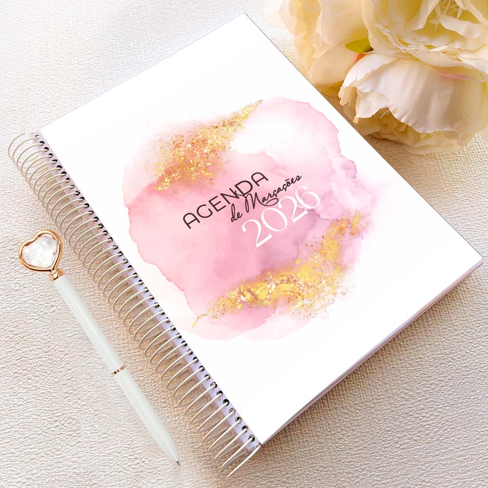 Agenda de Marcações 2026 | Pink Gold Logo